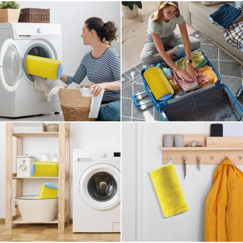 Pack of 2 Shoe Washing Machine Bag (Yellow) - Image 3