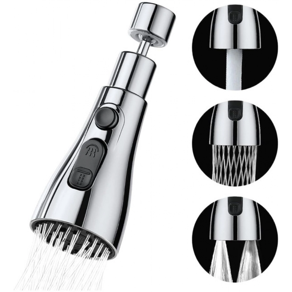 360 Degree Movable Faucet (Silver) - Image 6