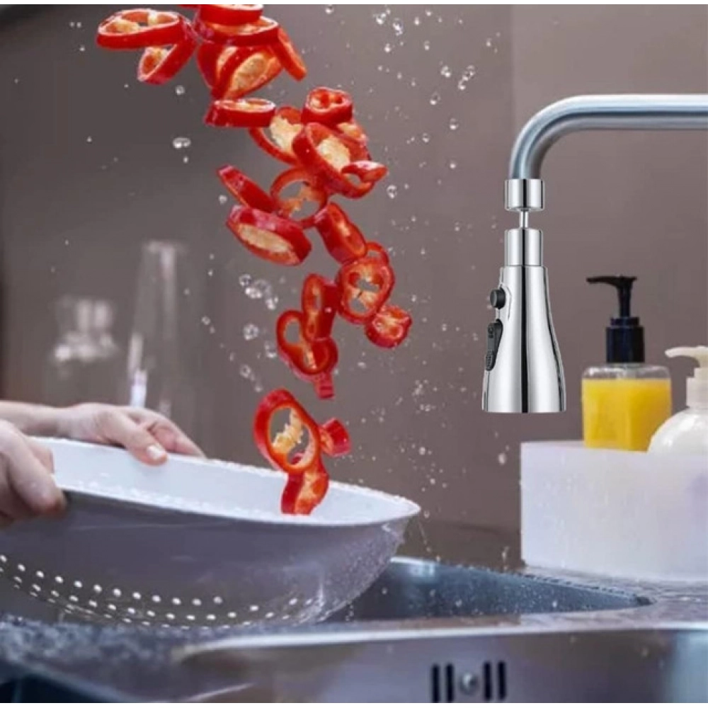 360 Degree Movable Faucet (Silver) - Image 5