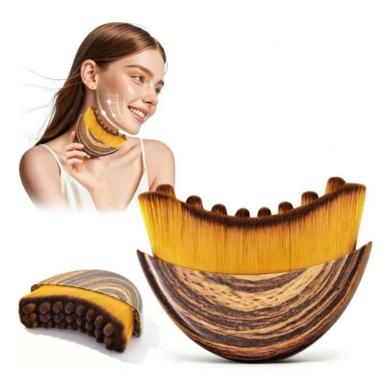 Pack of 2 Lymphatic Contour Face Brush (Brown)