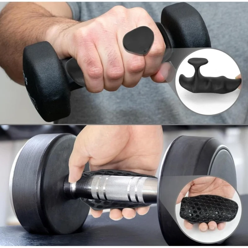 Pack of 2 Silicone Gym Grips Pads (Multicolor) - Image 4