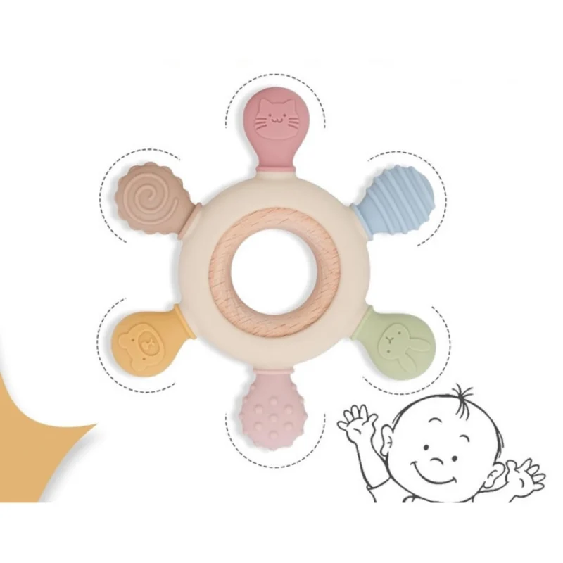 Silicone Baby Teether (Multicolor) - Image 5