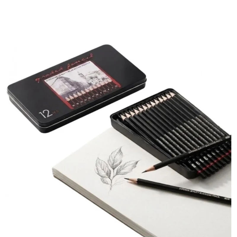 Pack of 2 12 pcs Art Pencil Kit Set (Black) - Image 6