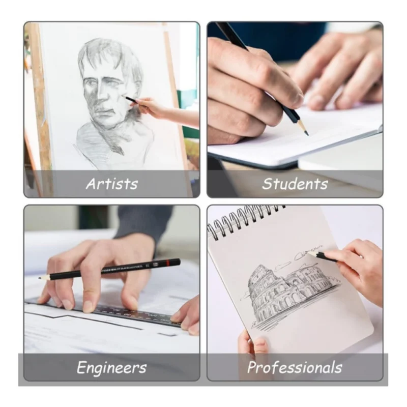 Alternative view of Pack of 2 12 pcs Art Pencil Kit Set (Black)