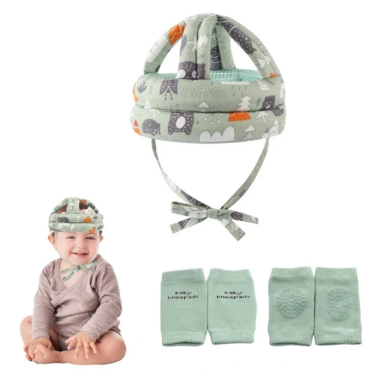 Pack of 2 Baby Safety Helmet (Green) - Image 6