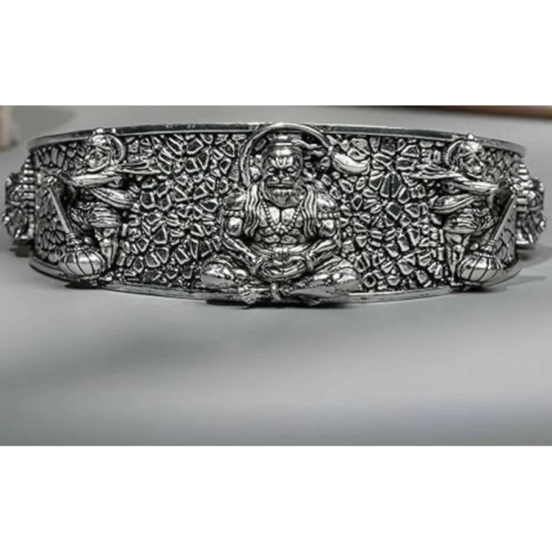 Pack of 2 Hanumanji Kada (Silver) - Image 3