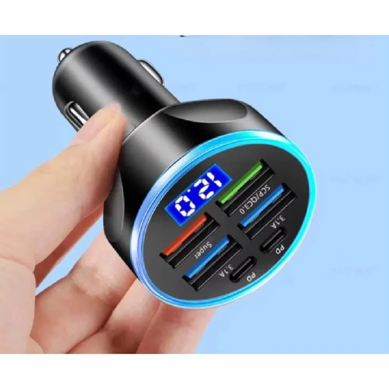 Alternative view of Pack of 2 6 In 1 Car Charger (Black)