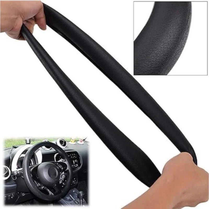 Pack of 2 Universal Soft Silicone Steering Wheel Cover (Green) - Image 4