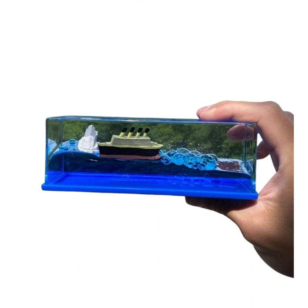 Decorative Liquid Wave Cruise Ship (Blue) - Image 4