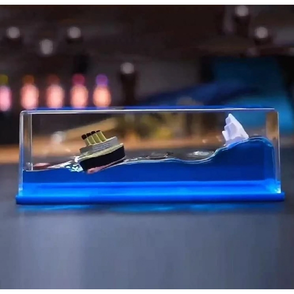 Decorative Liquid Wave Cruise Ship (Blue) - Image 3