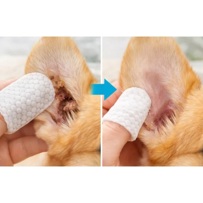 Pack of 2 Pet Ear Cleaning Wipes (White) - Image 4
