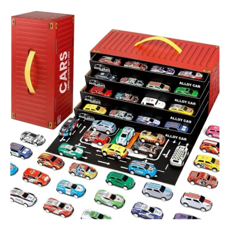48 Piece Pull Back Car Set (Multicolor)