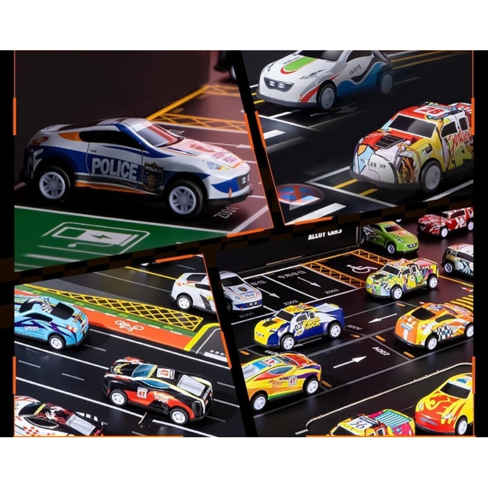 48 Piece Pull Back Car Set (Multicolor) - Image 2