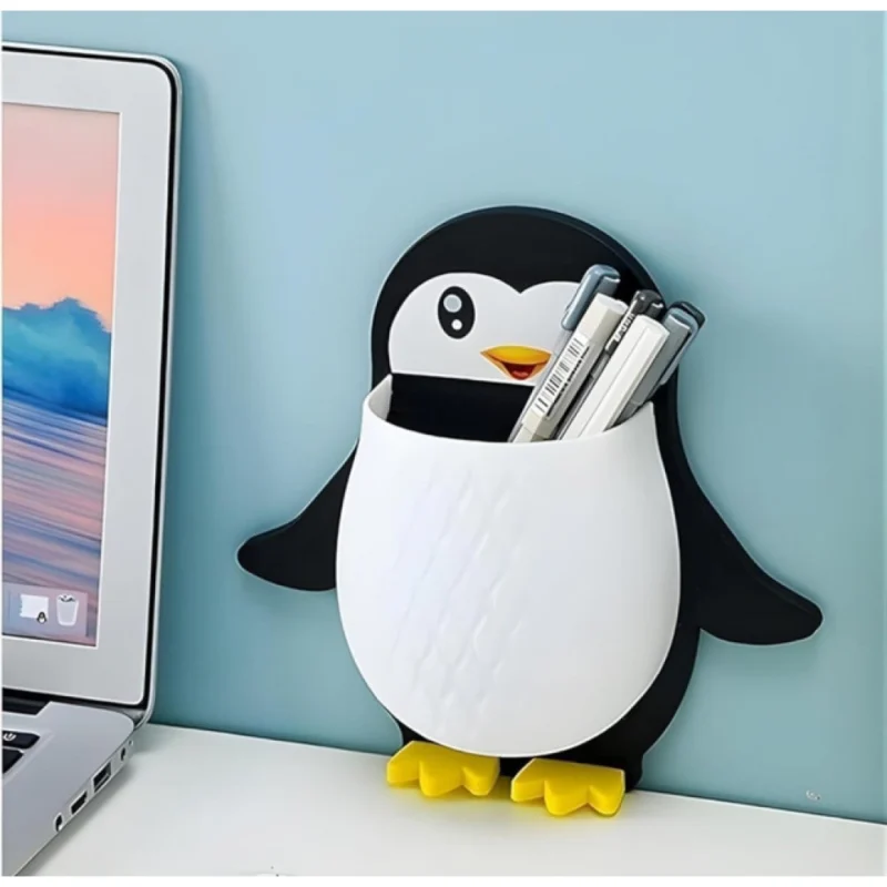 Pack of 3 Wall Mounted Penguin Design Toothpaste Holder (Multicolor) - Image 3