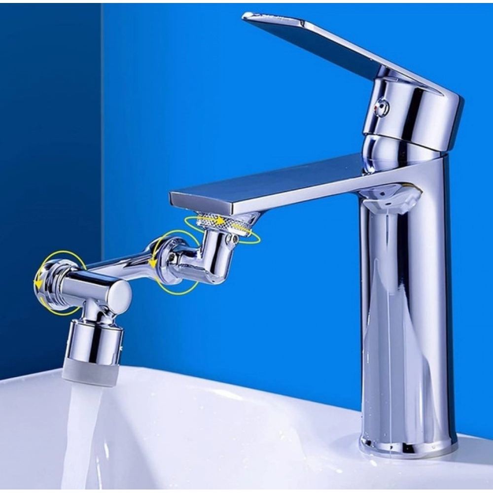 Pack of 2 1080 Degree Rotate Faucet (Silver)