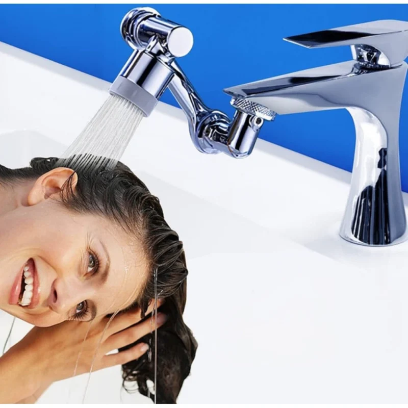 Pack of 2 1080 Degree Rotate Faucet (Silver) - Image 2