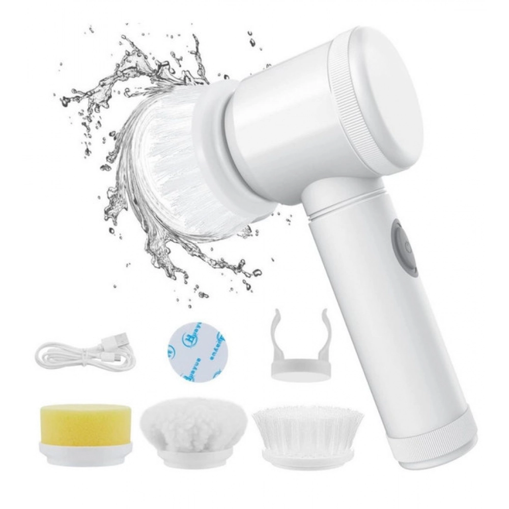 USB Charging 5 in 1 Magic Brush (White) - Image 4