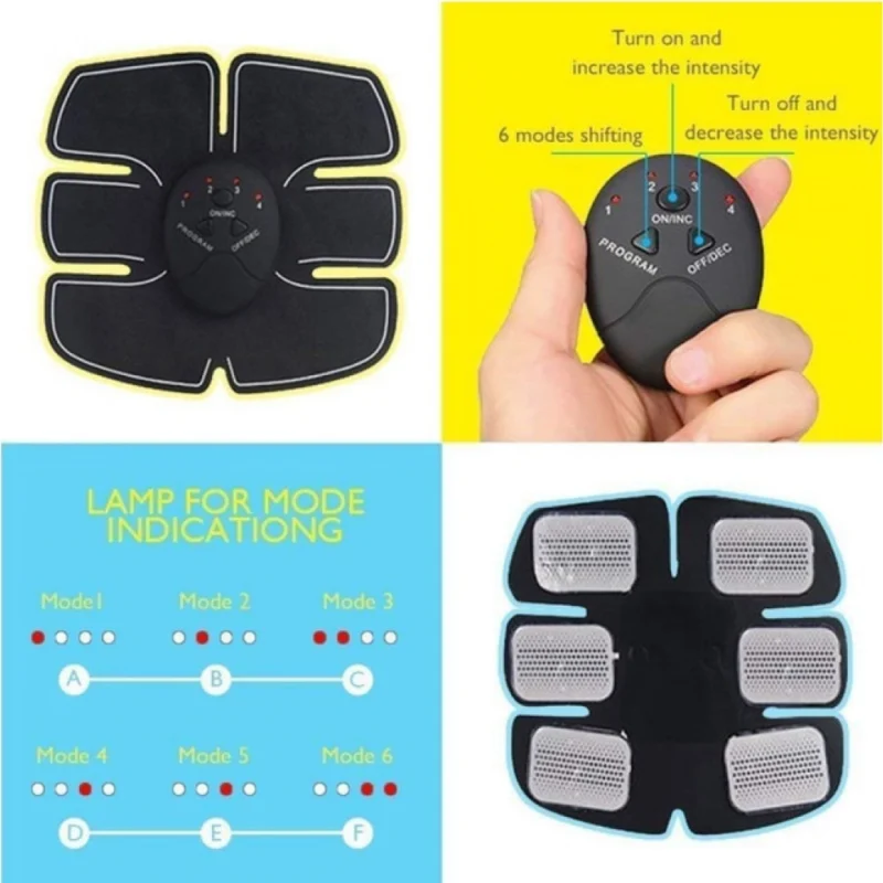 6 Pack ABS Stimulator (Black) - Image 3