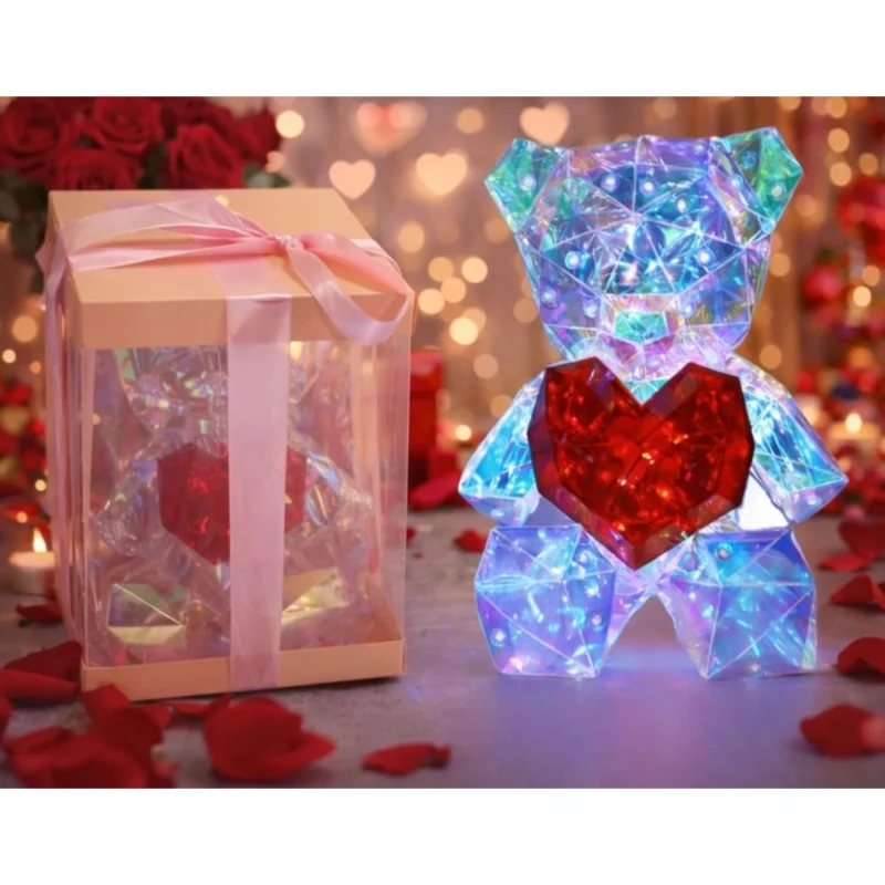 Glowing Teddy Bear Night Light (Multicolor) - Image 2