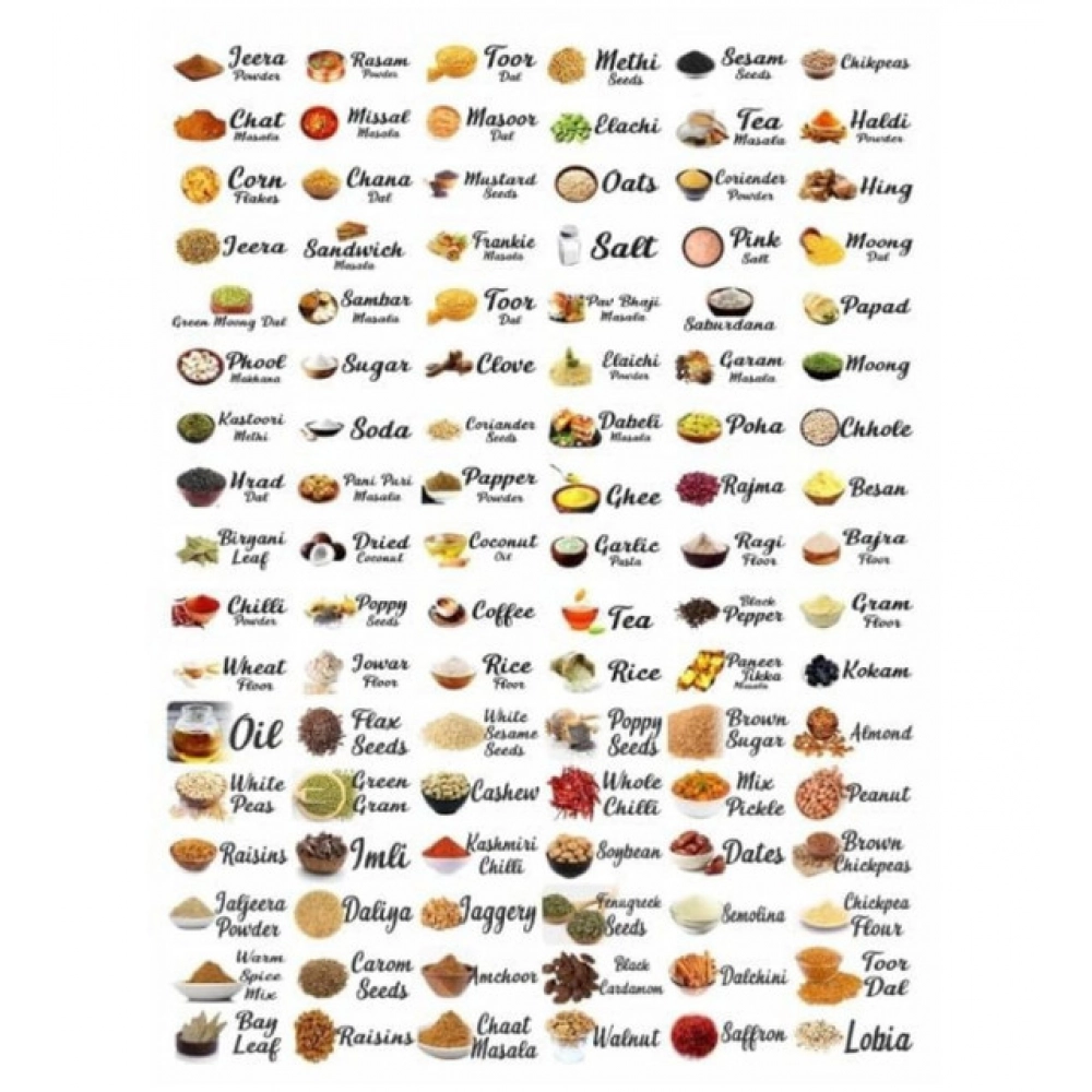 Pack of 3 Kitchen Masala Sticker (Multicolor) - Image 4