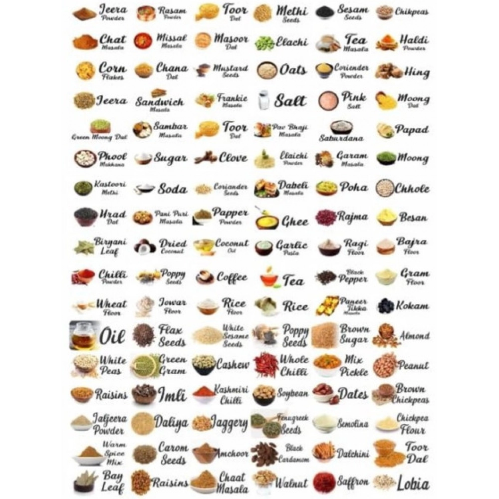 Pack of 3 Kitchen Masala Sticker (Multicolor) - Image 3