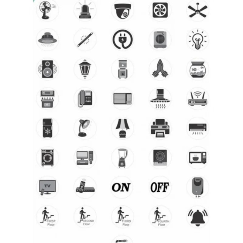Pack of 3 Switch Board Sticker (Black) - Image 4