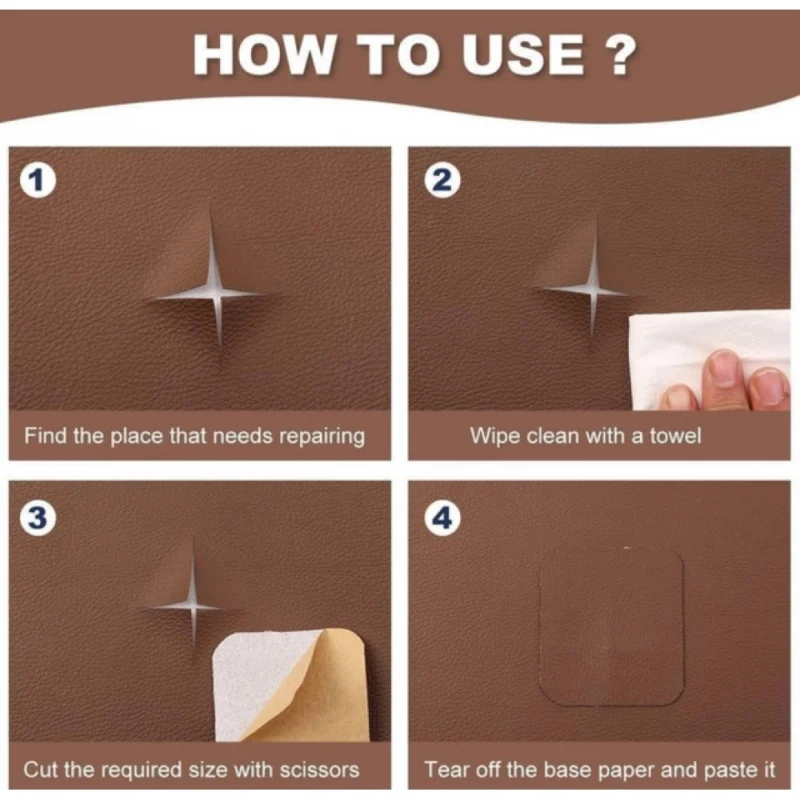 Alternative view of Pack of 2 Leather Repair Patch (Brown)