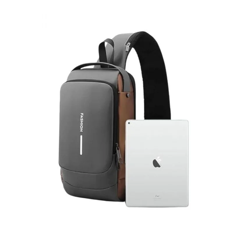 Waterproof Sling Cross Backpack Bag (Black) - Image 5