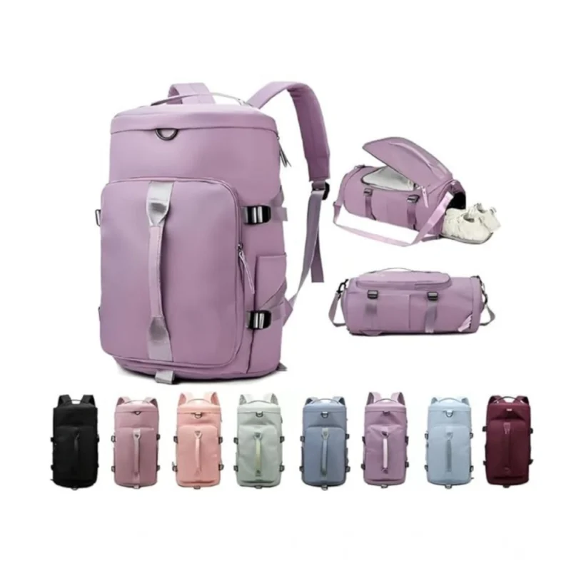 2 in 1 Travel Duffle Bag with Shoe Compartment (Multicolor) - Image 5