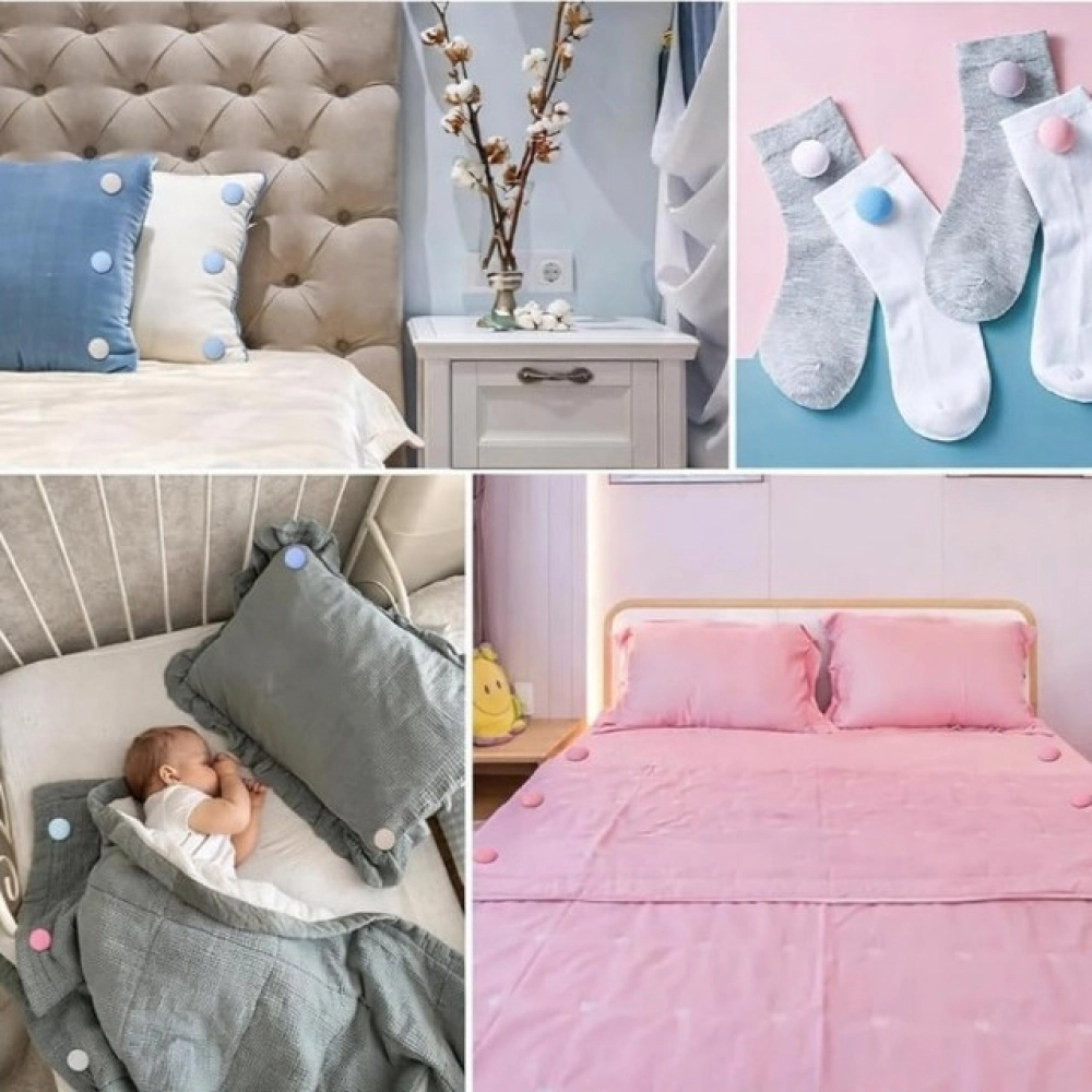 Pack of 10 Duvet Clips (Pink-Blue) - Image 2