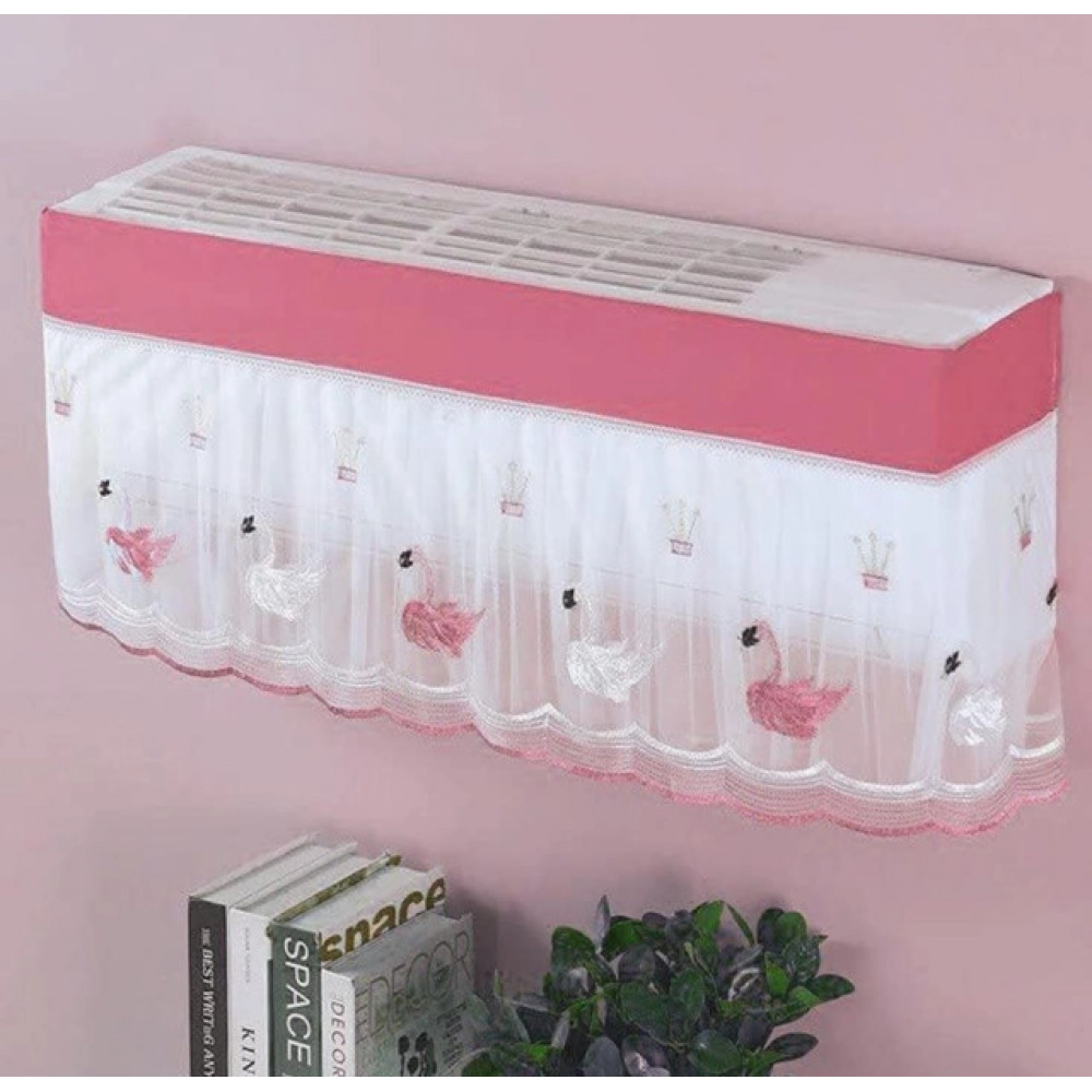 Pack of 2 AC Cover 1 And 1.5 Ton (Pink-White) - Image 4