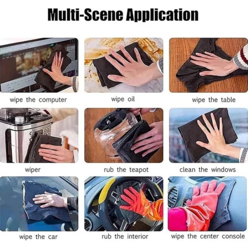 Pack of 5 Magic Cleaning Cloth (Black) - Image 2
