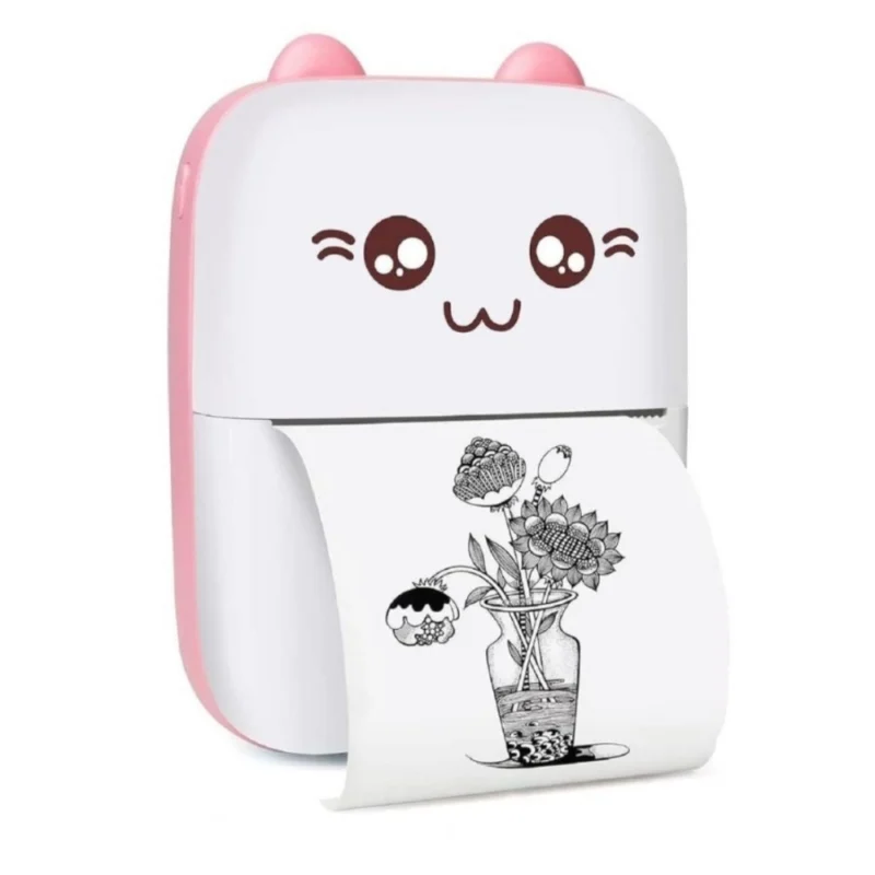 Mini Printer (Pink-White)