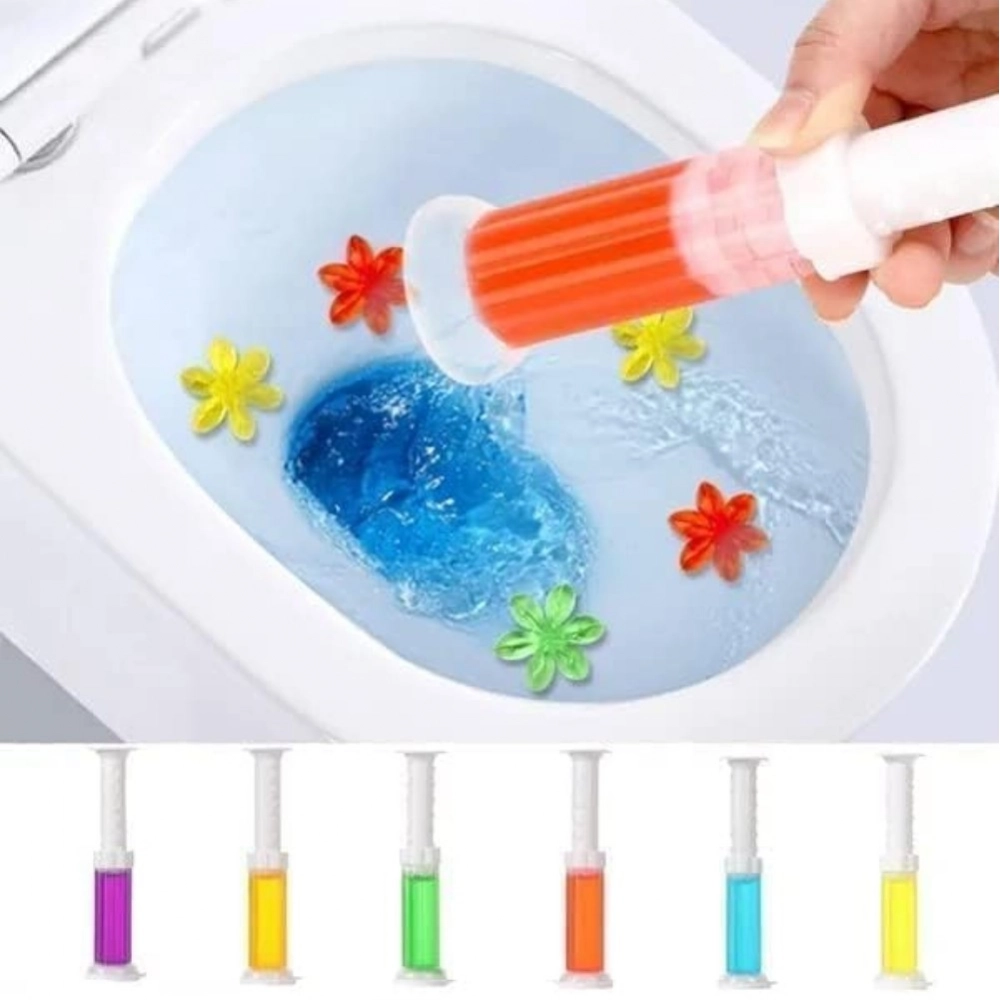 Pack of 2 Toilet Freshner And Cleaner Flower Gel (Multicolor)