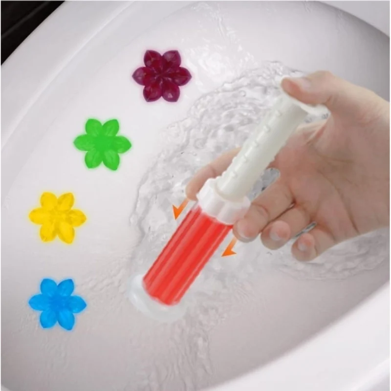 Pack of 2 Toilet Freshner And Cleaner Flower Gel (Multicolor) - Image 5