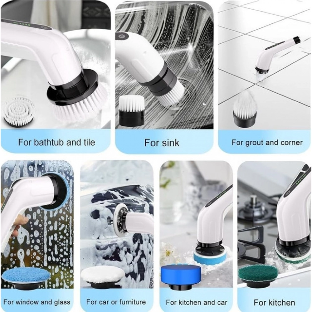 9 in 1 Cordless Electric Spin Scrubber (Multicolor) - Image 3