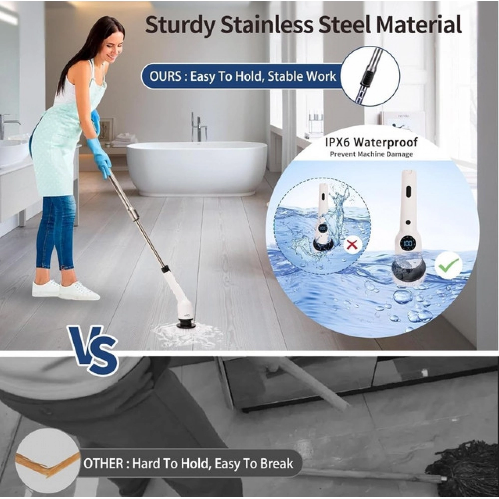 9 in 1 Cordless Electric Spin Scrubber (Multicolor) - Image 2