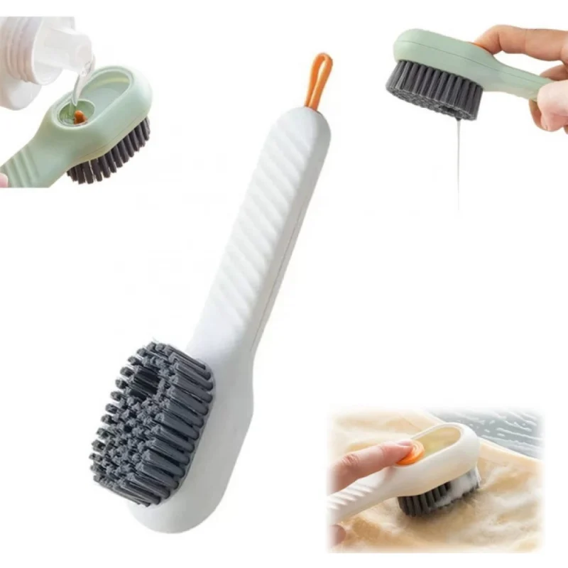 Pack of 3 Soap Dispensing Cleaning Brush (Multicolor)