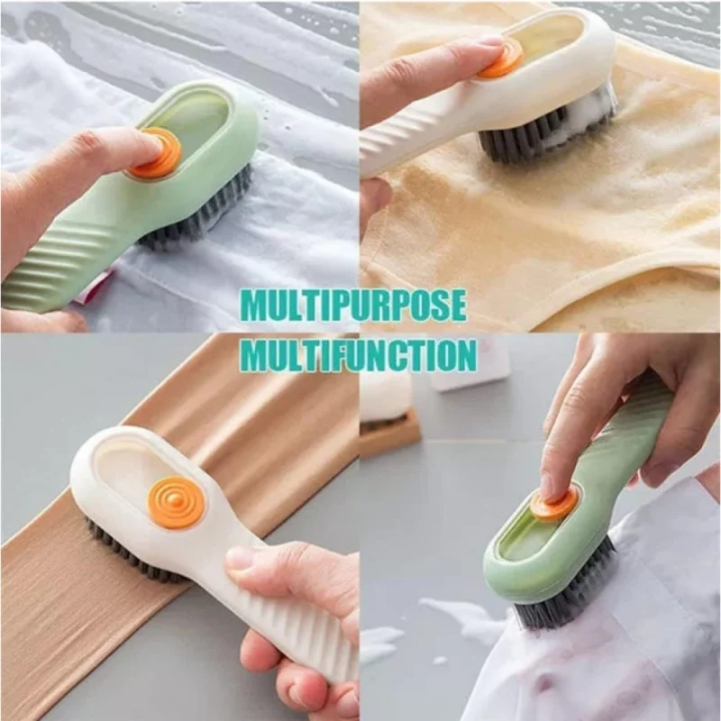Pack of 3 Soap Dispensing Cleaning Brush (Multicolor) - Image 3