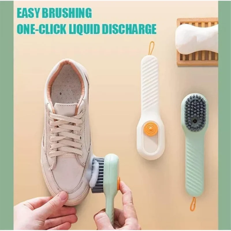 Pack of 3 Soap Dispensing Cleaning Brush (Multicolor) - Image 2