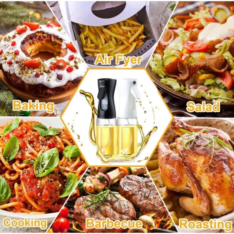 Pack of 2 Oil Sprayer for Cooking (Black) - Image 4