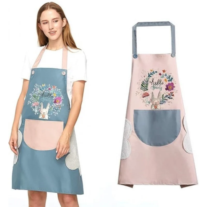 Pack of 2 Kitchen Pocket Apron (Multicolor) - Image 4