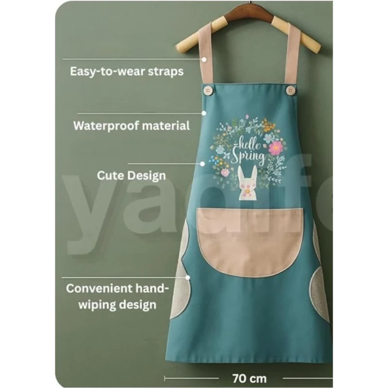 Pack of 2 Kitchen Pocket Apron (Multicolor) - Image 3