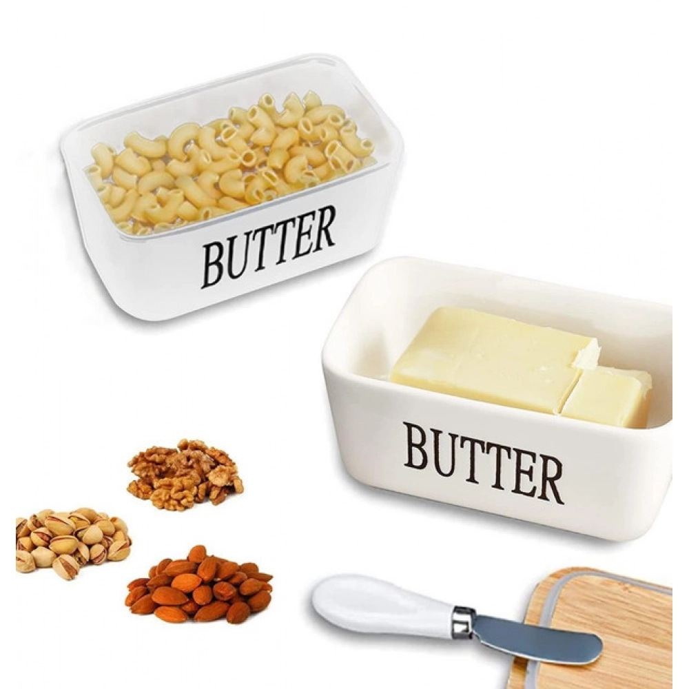 Ceramic Butter Box (White) - Image 3