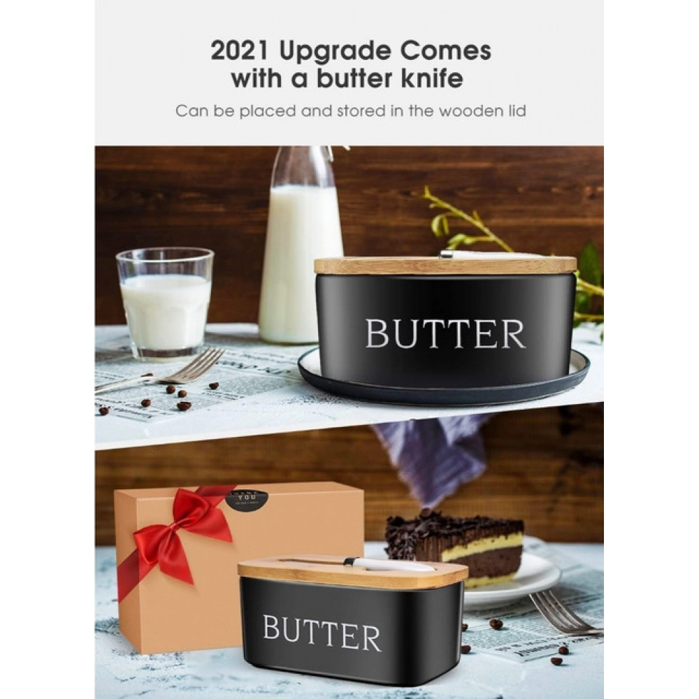 Ceramic Butter Box (Black) - Image 3