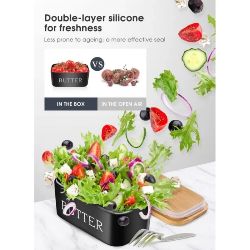 Alternative view of Ceramic Butter Box (Black)