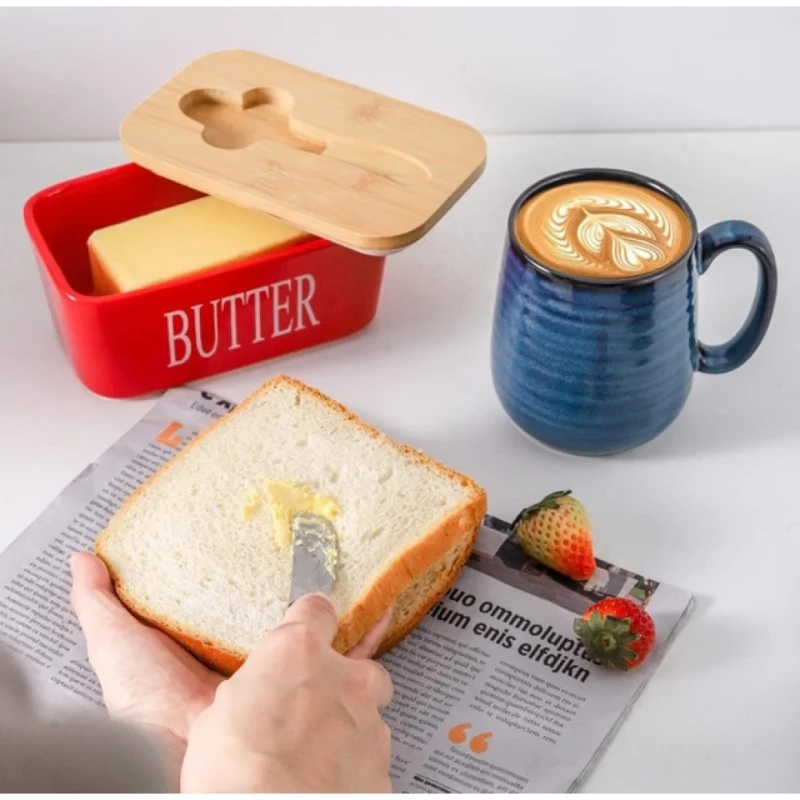 Ceramic Butter Box (Red)