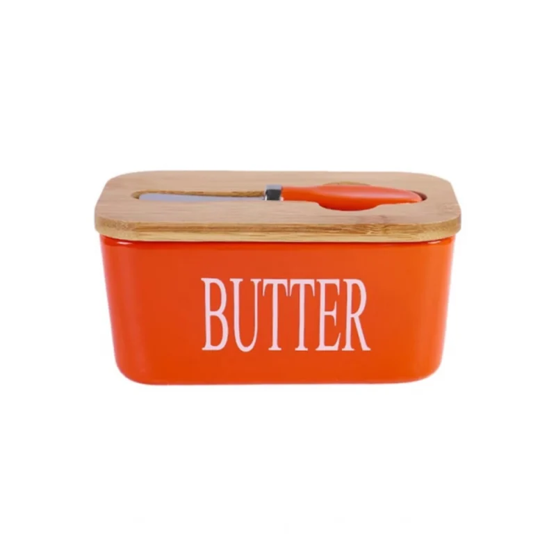 Ceramic Butter Box (Orange)