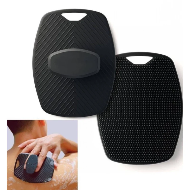 Pack of 2 Silicone Body Scrubber Bath Brush (Black) - Image 5