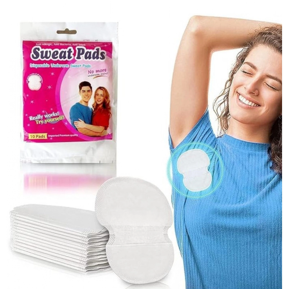 Pack of 3 Sweat Pads 10 PCS (White) - Image 4